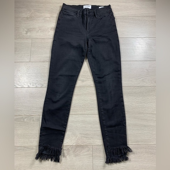 FRAME Denim Le High Raw Hem Skinny Mulholland - Picture 3 of 13